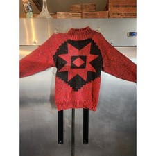 Liz Wear Vintage 90s Grunge Speckled Wool Blend Mock Neck Sweater