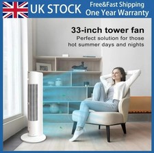 New Fan Air Tower Cooler 3 Speed Free Standing Quiet Oscillation With Remote**