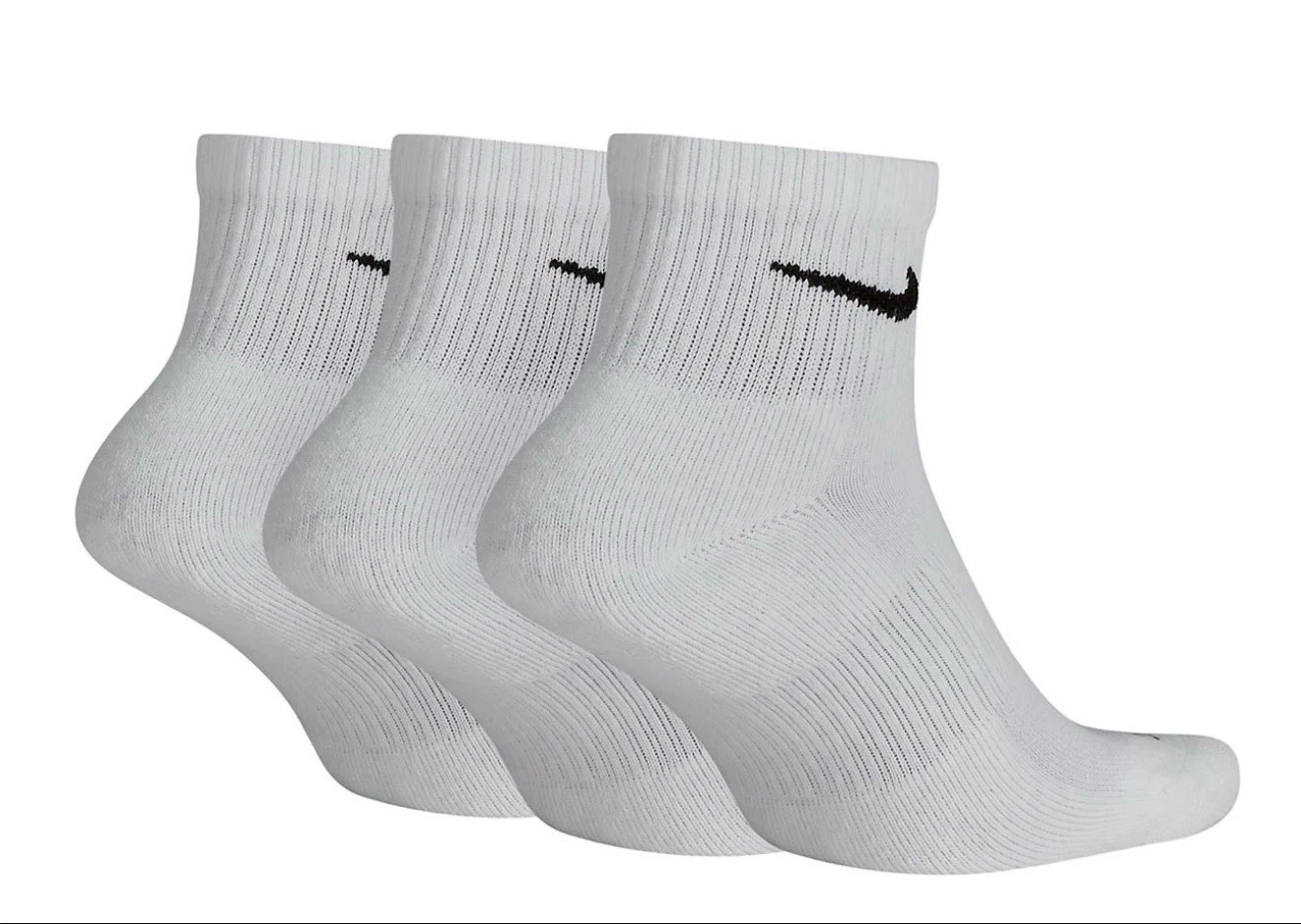 Nike Everyday Plus Ankle Dri-Fit Socks SX6899-100 WMN 6-10/MEN 6-8, 6 Pairs) M