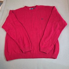 Vintage Chaps Ralph Lauren XXL Red Cotton Crewneck Sweater Hong Kong