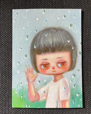 2025 Rays Art Studio Literature Free Hand-Drawn 1/1 Artist Auto Guan Nan piu