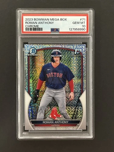2023 Bowman Chrome Mega Roman Anthony 1st Mojo Refractor #71 PSA 10