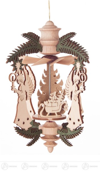 "Baumschmuck WäRmespiel \"Zweig\" Engel/Weihnachtsmann, Zum HäNgen 10Cmx12,5Cmx10"-image