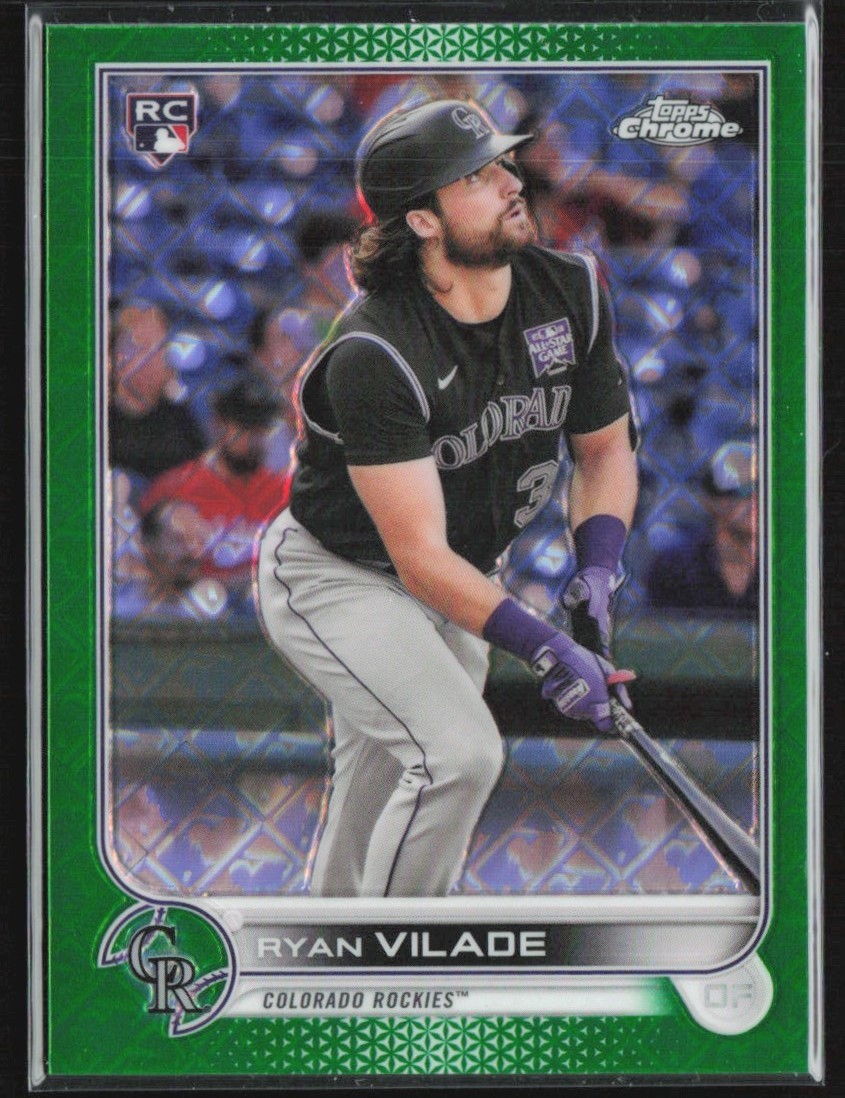 Ryan Vilade 2022 Topps Chrome Logofractor Green RC /99 #63 Colorado Rockies