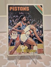 1975-76 Topps NBA Earl Williams #109 Basketball Card Detroit Pistons EX