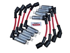 Tons Gm Ls 9.75 Inch Wire Coil On Plug 90 Deg Boots 8mm Camaro Corvette Gto Red