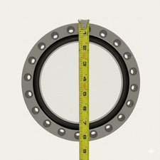 Varian Conflat CF 8" UHV Viewport w/ 6" Kodial 7056 Borosilicate Window 304 SS