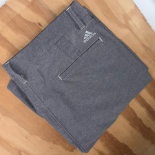 Adidas Men s 365 Golf Shorts 34 Gray Herringbone Print Stretch Waistband