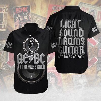 ACDC Short Sleeve Dress hawaiian shirt