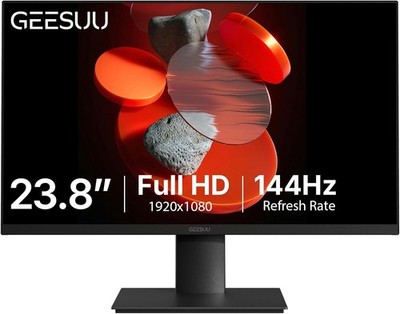 24 Zoll Monitor, PC Bildschirm 144Hz, FHD 1080p Monitore, 5ms, Eye-Care, 99%