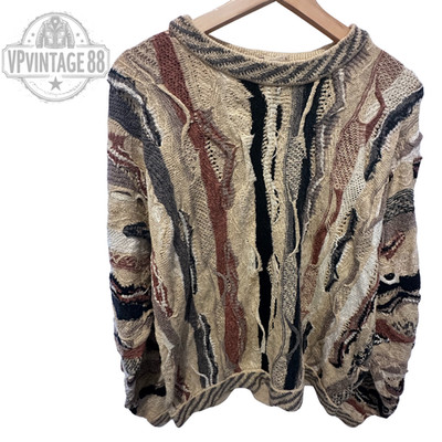 Vintage Coogi Classic 90s Australia Knit Sweater Unisex 3D Colourful Rare Jumper