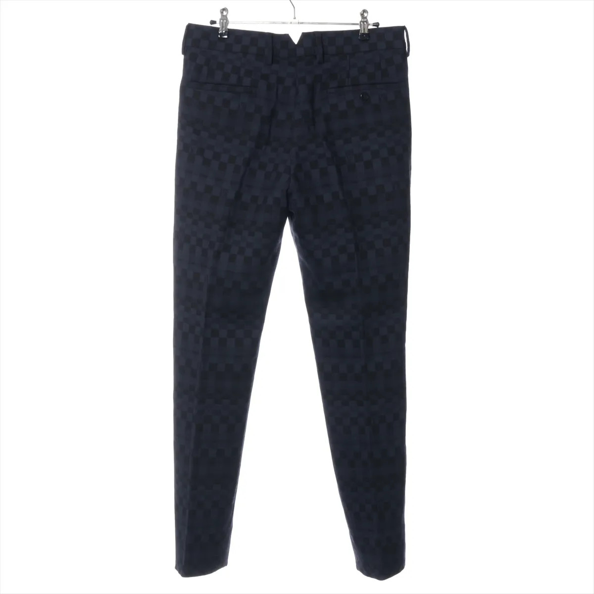 Louis Vuitton 23SS Wool & Nylon Slacks 38 Men's Black x Navy  RM231F Damier Garm thumbnail 2
