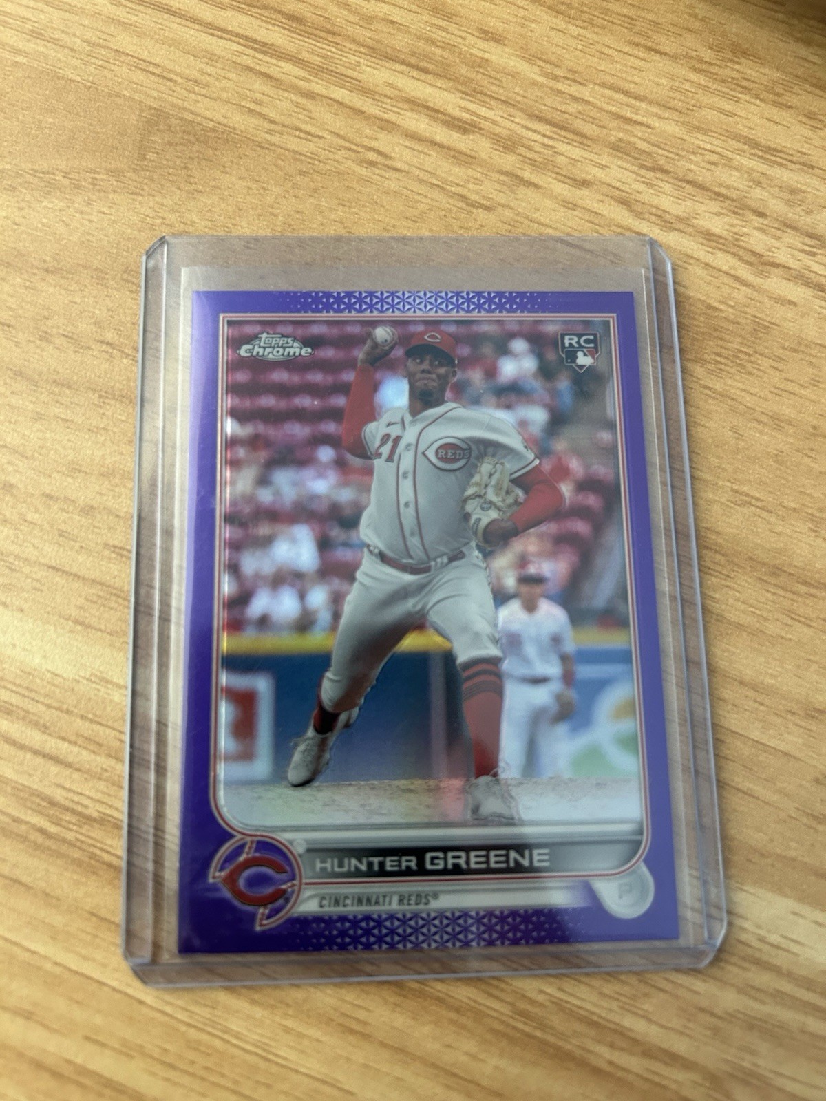 2022 Topps Chrome Update Series - Hunter Greene #USC191 Purple Refractor (RC)