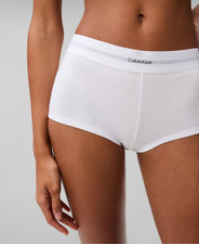 Calvin Klein Underwear Cotton Modal Stretch Rib Boyshorts Women's White XL NWT