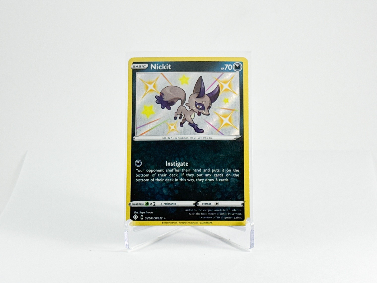 Nickit Shiny Holo Rare Shining Fates: Shiny Vault SV081/SV122 NM
