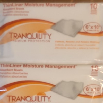  Lot of 20 Tranquility ThinLiner Moisture Management Sheets 6''x10'' REF25286  New