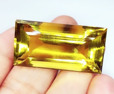60+ Ct Lemon Topaz Transparent Certified Loose Gemstone Huge Size A+ Gems HT193