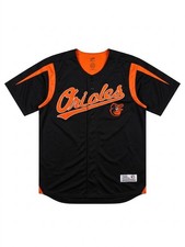 Dynasty Jersey Mens Black/Orange Size L Baltimore Orioles MLB Button-Up Series