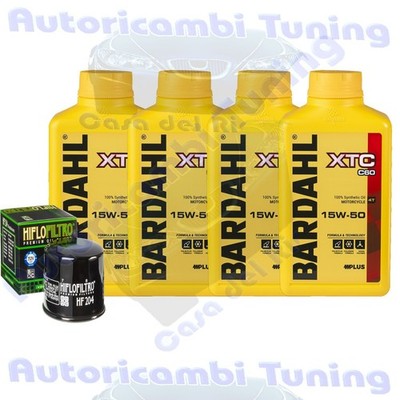 Wartungsset Öl Bardahl XTC 15W50 + Filter Für Honda CB500 F FA 2013-2018