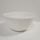 Fire King 9" Swirl Mixing Bowl White Milk Glass Vintage Anchor Hocking USA