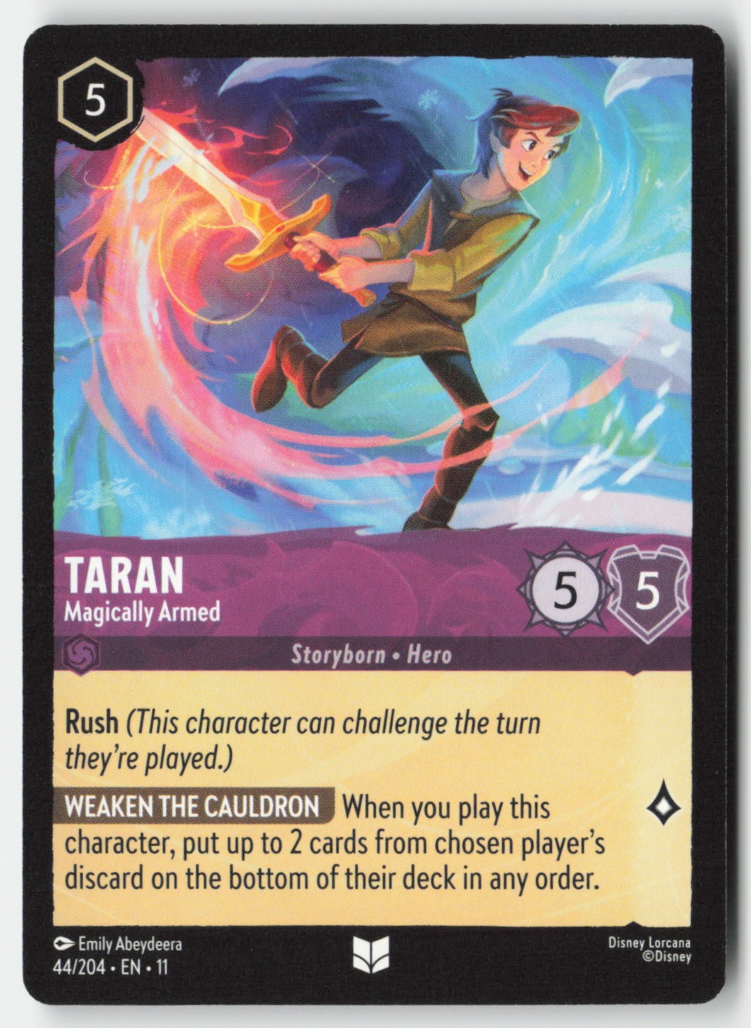 Taran - Magically Armed 44/204 Uncommon Winterspell Lorcana Near Mint