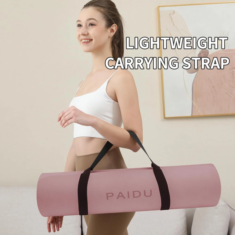 Non-slip extra thick high-resiliency professional POE yoga mat anti-tear