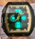 Activa Sport Unisex Quartz 44mm Analog-Digital Black Dial Yellow Strap, NEW — photo 7