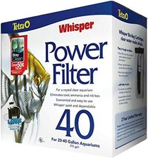 Tetra Whisper Power Filter for Aquariums, 3 Filters in 1, Up to 40-Gallons,