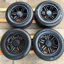 Set Of 4 17x8.5 Granite Alloy Matte Black Rims Tires- Wheels- 5x5 5x4.5 Set Of 4 17x8.5 Granite Alloy Matte Black Rims Tires- Wheels- 5x5 5x4.5