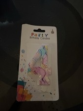 Number 4 Birthday Candle