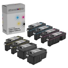 8PK 1250c BLACK Color Laser Toner Cartridge for Dell C1760 1355cnw C1765nfw 1350