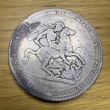 1820 King George III Silver LX Crown In Circulated Condition.