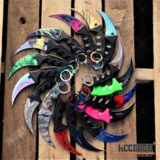 7.5" CSGO KARAMBIT Hunting Knife Stainless Steel Survival Fixed Blade Knife