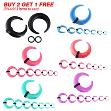 8Pairs Acrylic Spiral Snail Ear Tapers Plugs 14G-00G Ear Gauge Stretching Kit