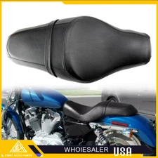 Rider Driver Passenger Two Up Seat For Harley Sportster 883 1200 XL1200T Iron 48