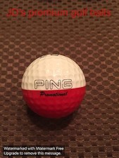 PING GOLF BALL-RED/WHITE PING PROMOTIONAL 2.1987 LATIN CELEBRITY CLASSIC...9/10