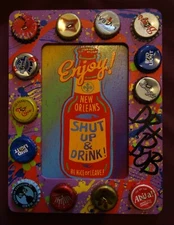 BE NICE OR LEAVE Shut up and DRINK New Orleans Louisiana Folk Art by DR. BOB