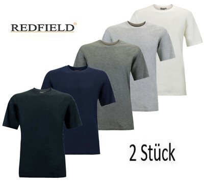 REDFIELD DOPPELPACK T-Shirt XL BIS 10XL ÜBERGRÖßE KURZARM RUNDHALS