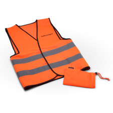 ~Warnweste (orange), aus Polyester & mit Klettverschluss, DIN EN 471, Gr&ouml;&szlig;e L~
