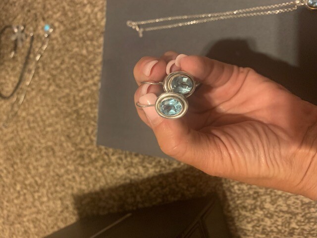Silpada Blue Topaz Necklace, Earrings and Ring image 7