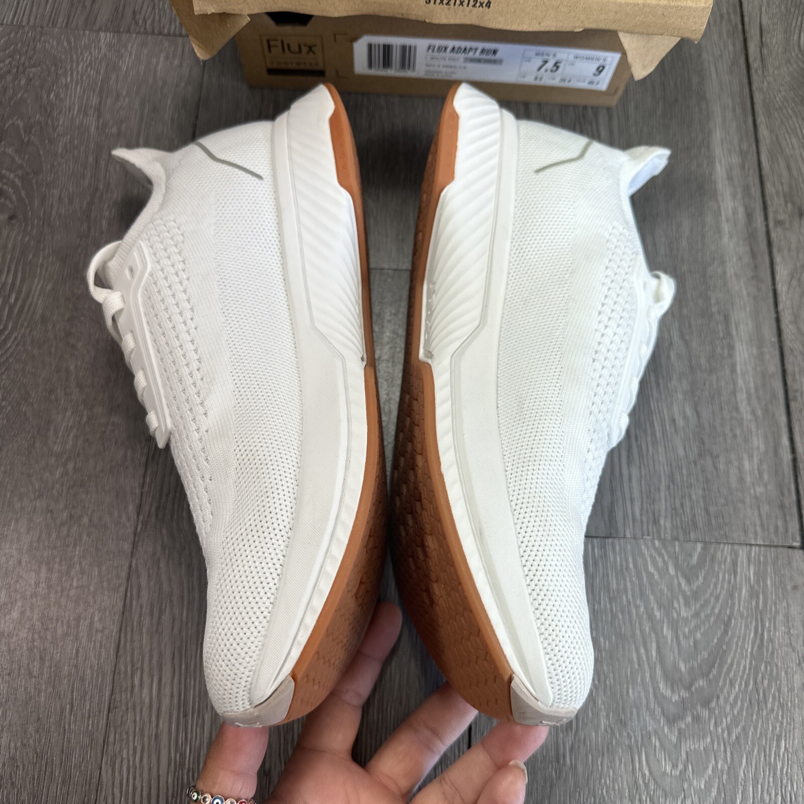 SAOLA Flux Adapt Run Gomma Bianca Uomo 7 Donne 8 5 Scarpe Corsa Atletica Camminata Maglia