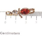 14k yellow gold orange cz boy child charm pendant 1.4g unique vintage antique — photo 8