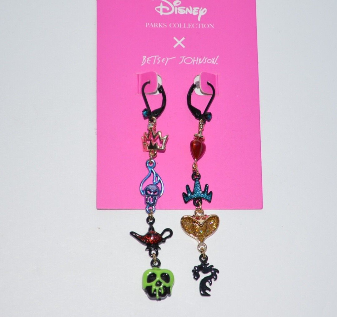 Betsey Johnson Disney Collection Crown Poison Apple Heart Glitter