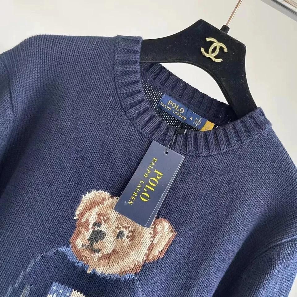 Polo Ralph Lauren Polo Bear Women's Blue Sweater Size S/M/L - Image 4 of 4