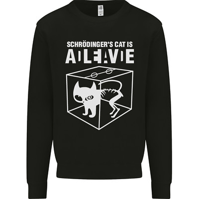 Schrodingers Cat Science Geek Nerd Kinder Sweatshirt Pullover