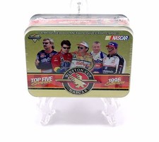 WINSTON CUP NASCAR TIN 5 Embossed Metal COLLECTOR Cards 1996 TOP FIVE Drivers