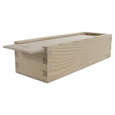 Wooden Deep Pencil Box Brush Crayons Sliding Lid Holder Gift Case | 23x8x5.5cm