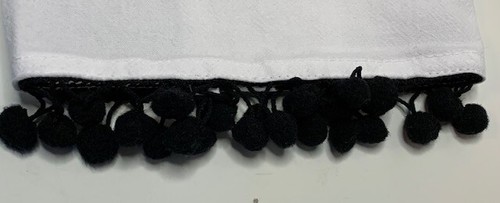 Handmade Hanging Kitchen Tea Towel – Wine Design in Black, White & Gold - Picture 3 of 3