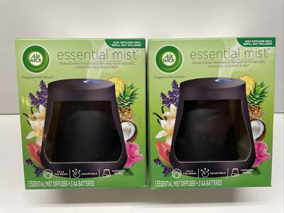 Lot of 2 - Air Wick Essential Mist Diffuser Essential Oils Diffuser Black