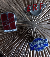 3 x used  vintage commercial lorry badges 1 x gardner 2x erf